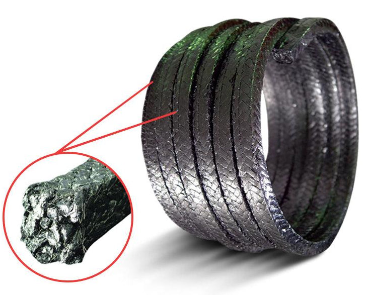 Expanded graphite gland packing Inconel wire reinforced — high temperature valve sealing — DEMINAS