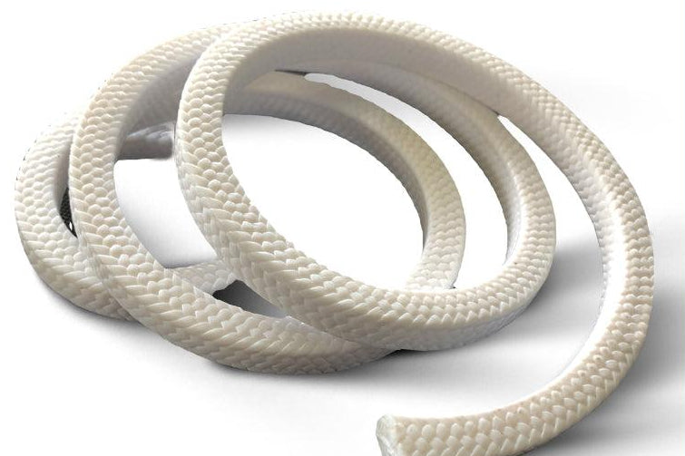 Pure PTFE gland packing with lubricant — pump and valve sealing — DEMINAS