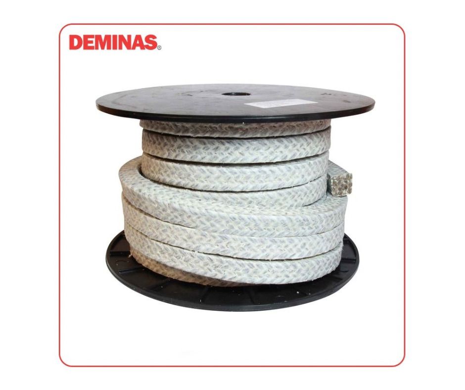 Flax gland packing PTFE impregnated — pump and valve steam sealing — DEMINAS